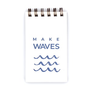 Make Waves - Reporter Notebook - Unlined Blank Pages