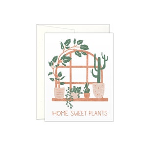 Home Sweet Plants - Einweihungsparty Neues Zuhause - Buchdruck Karte