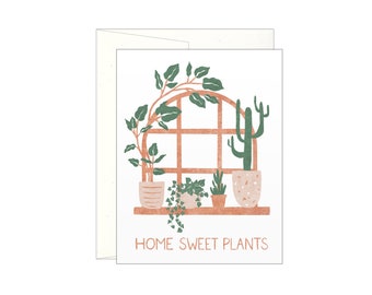 Home Sweet Plants - Housewarming New Home - Letterpress Card