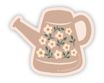 Flower Watering Can - Vinyl Sticker