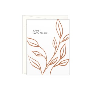 A la pareja feliz - Tarjeta de boda / compromiso tipográfica
