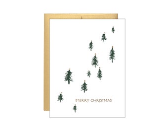 Warm Winter Wishes - Holiday Card - Letterpress + Gold Foil