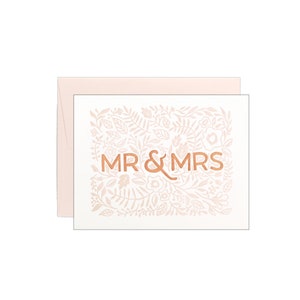 Sr. y Sra. - Tarjeta de boda tipográfica
