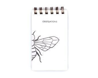 Observations - Bee - Reporter Notebook - Unlined Blank Pages
