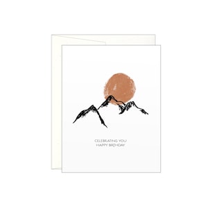 Vous célébrer, joyeux anniversaire - Montagne - Carte typographique