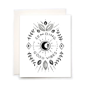 Sending Good Vibes Letterpress Card