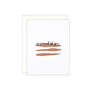 Tan orgulloso de ti - Tarjeta de felicitación tipográfica