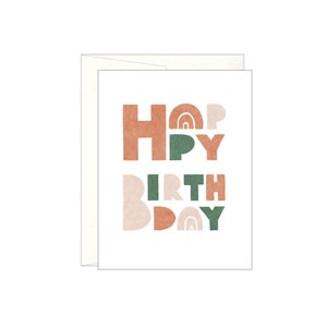 Joyeux anniversaire - Lettres majuscules - Carte typographique