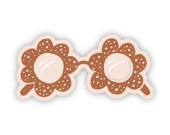 Polka Dot Flower Sunnies - Vinyl Sticker