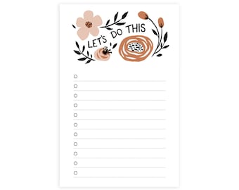 You Got This! - Folk Floral - Lined Notepad