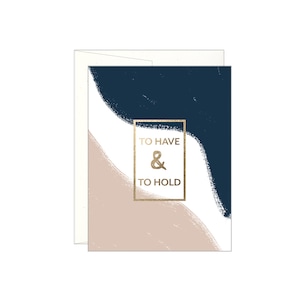 Tener y sostener - Tarjeta de boda