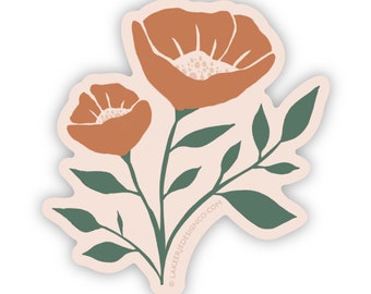 Poppy Stem - Vinyl Sticker