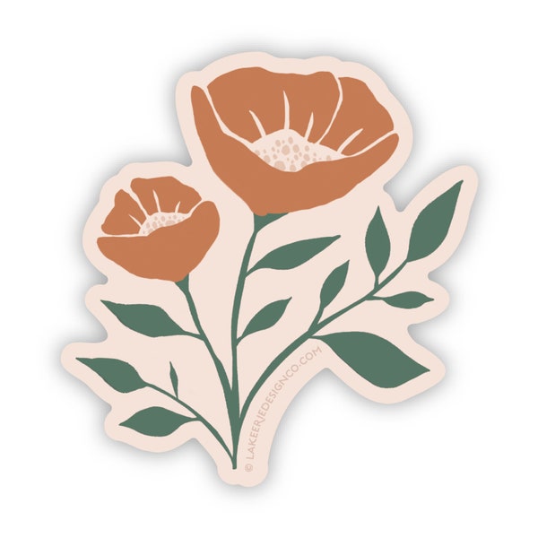 Poppy Stem - Vinyl Sticker