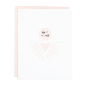 Los mejores deseos Blush Letterpress Card