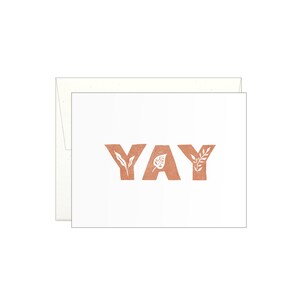 YAY - Folhas - Cartão tipográfico