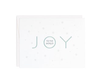 Joy to the World Letterpress Card