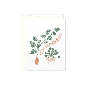 New Beginnings - Découpe de plantes - Carte typographique