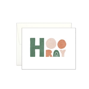 Hurra - Letras de imprenta - Tarjeta tipográfica