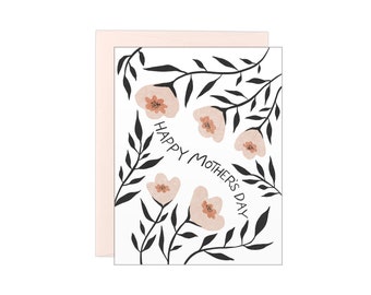 Happy Mother's Day - Folk Floral - Letterpress Card
