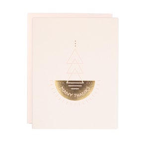 Vielen Dank Blush Letterpress Karte