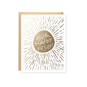 Stay Golden Happy Birthday Sunshine Gold Foil Card image 1