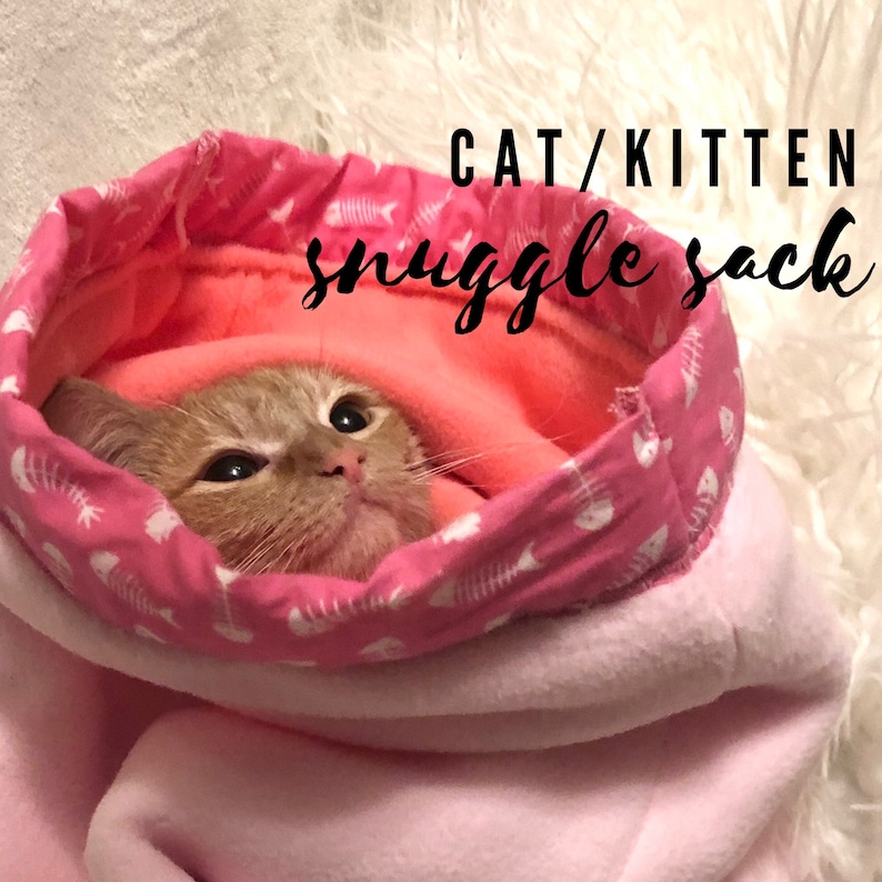 Cat Kitten Snuggle Sack Kitten Size Etsy