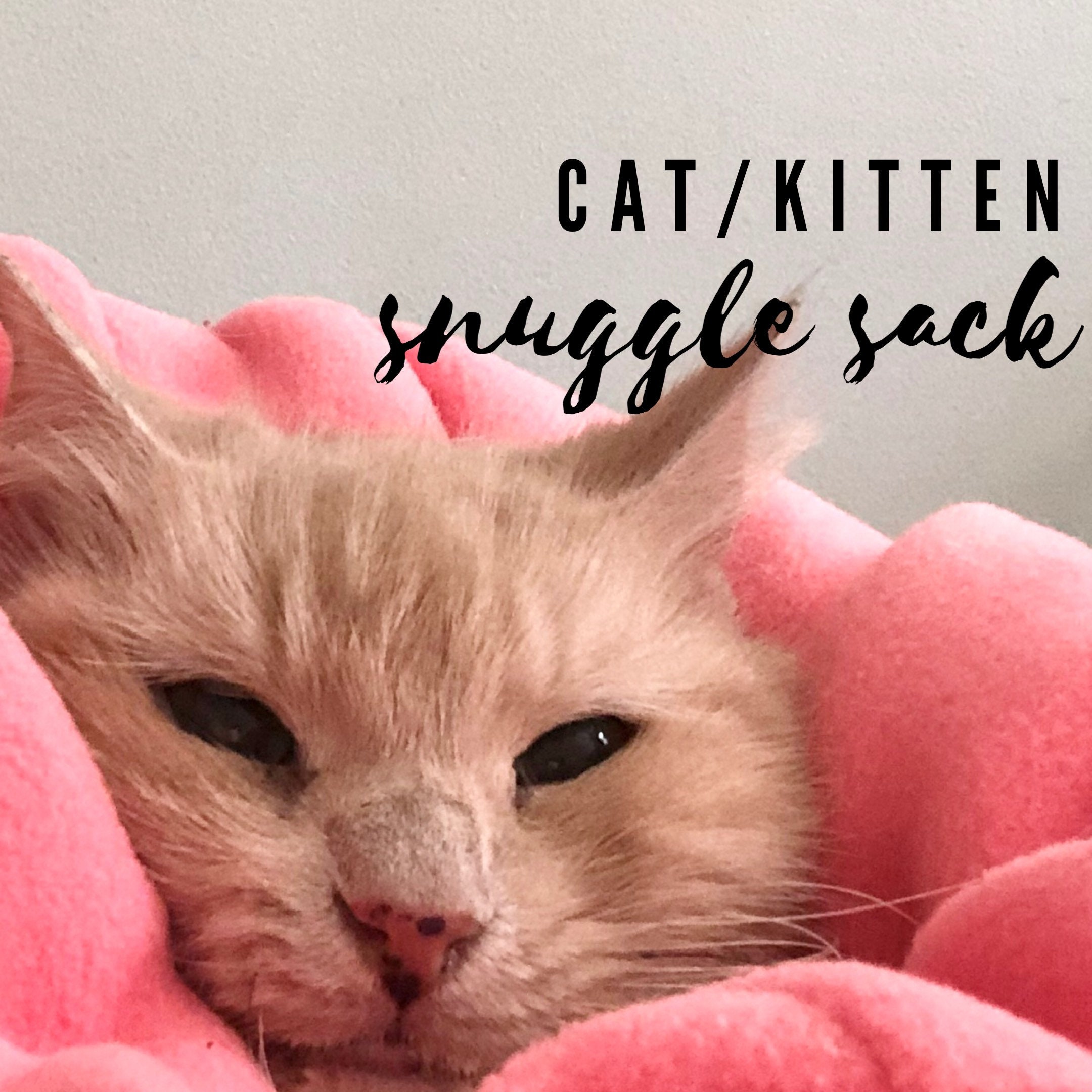 Cat Kitten Snuggle Sack Cat Size Etsy