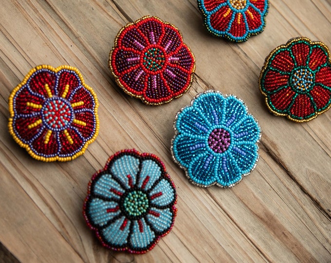 Native American Hair Clip, Beaded Hair Accessory, Mayan Hair Clip