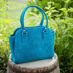 Sac à main en cuir ethnique fait main, sac en cuir véritable, crossover mexicain, sac en cuir croisé bohème, sac à main en cuir sculpté, produit indigène