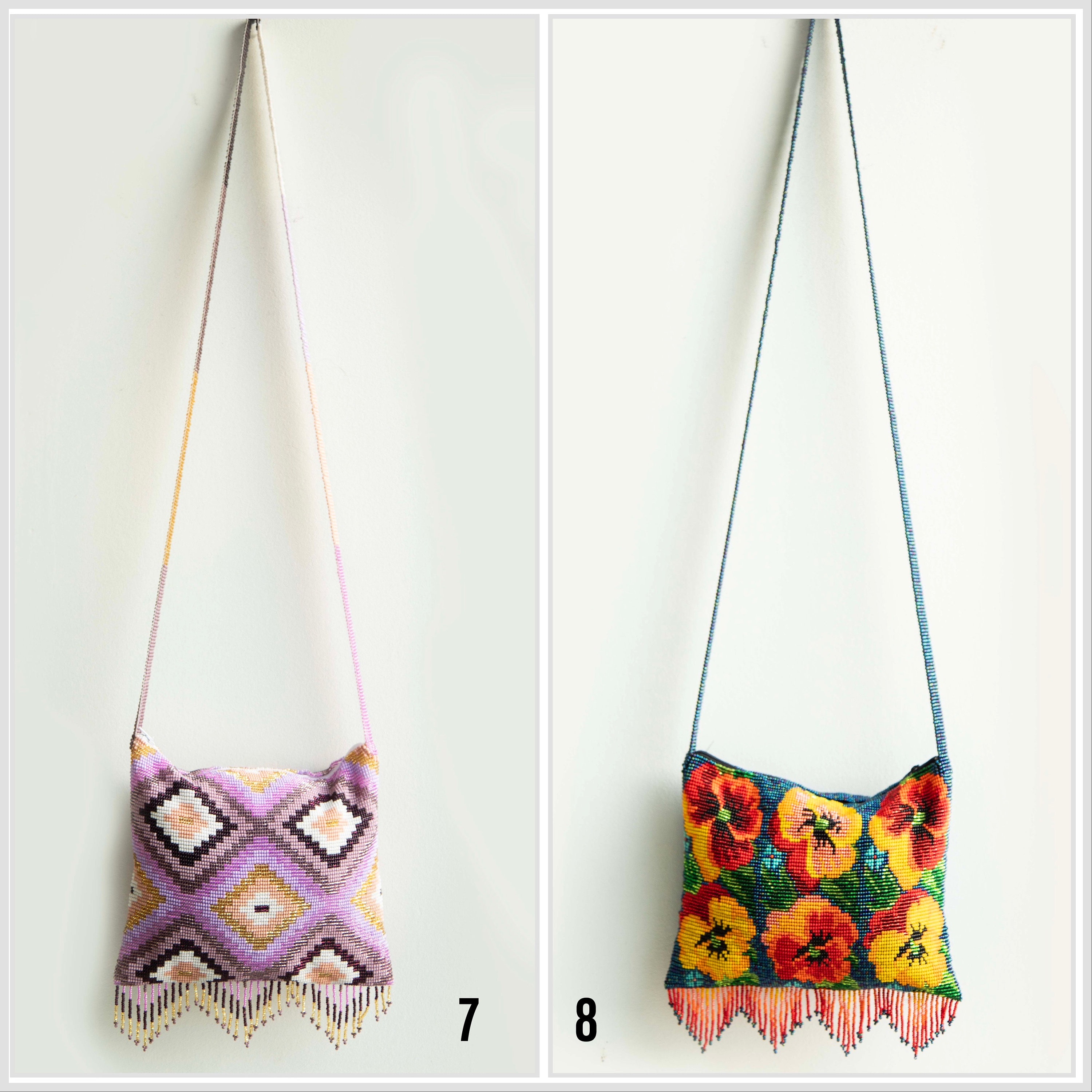 [美品] salsation バッグ Ethnic Beaded Crossover, Handmade Huichol Bag, Loom Beaded