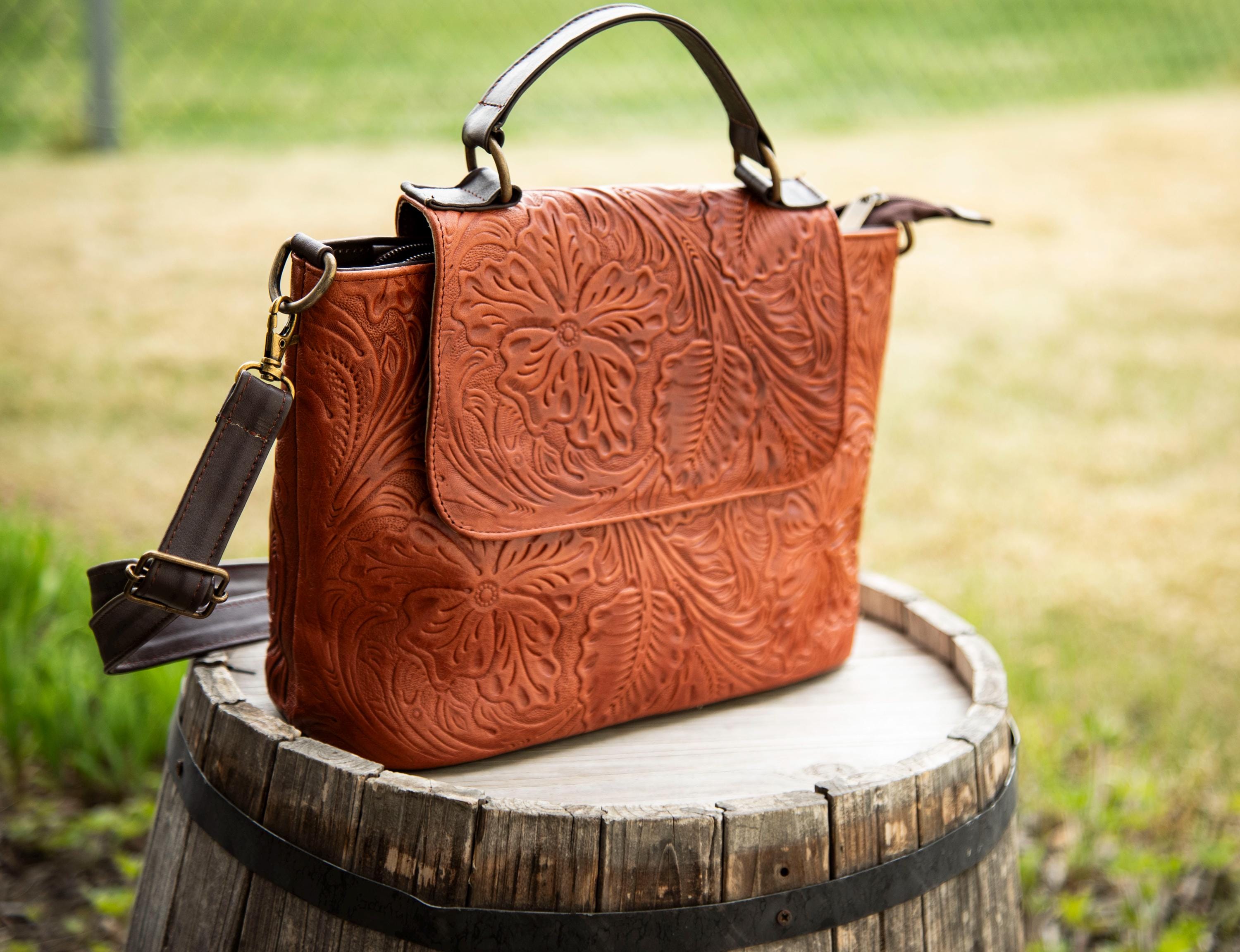 Mexican Leather Handcrafted Bag - Etsy, Handmade Ethnic Leather Purse, Genuine Mexican Leather Bag  main image 2