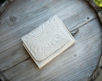 Handmade Leather Wallet, Mexican Design, Boho Style Accessory, Rustic Artisan Craft