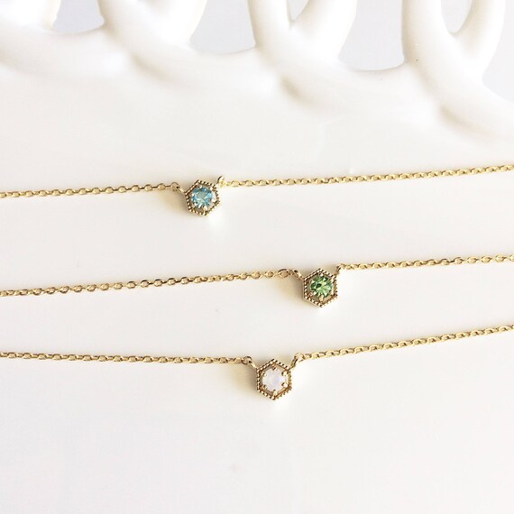 Thin Rhinestone Necklace Etsy