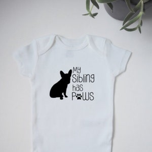 My Sibling has Paws One Piece | Baby Bodysuit | Baby Clothes