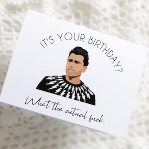 David Rose carte de vœux | carte d'anniversaire | C'est quoi ce bordel | Carte de vœux | Carte drôle | Carte vierge