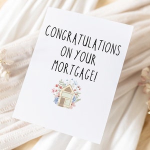 Félicitations pour votre hypothèque | Nouveaux propriétaires | Première maison | Pendaison de crémaillère | Home Sweet Home | Carte de vœux | Carte drôle | Carte vierge