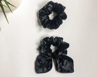 Black Velvet Scrunchie | Scrunchie | Scrunchy | Velvet Scrunchy | Hair Tie | Hair Accessory