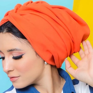 Cross Design Turkish Crepe Women Turban Headband image 1