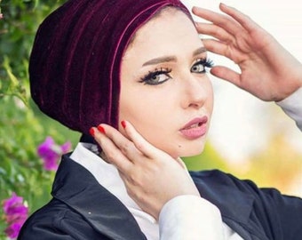 Velvet two pieces turban