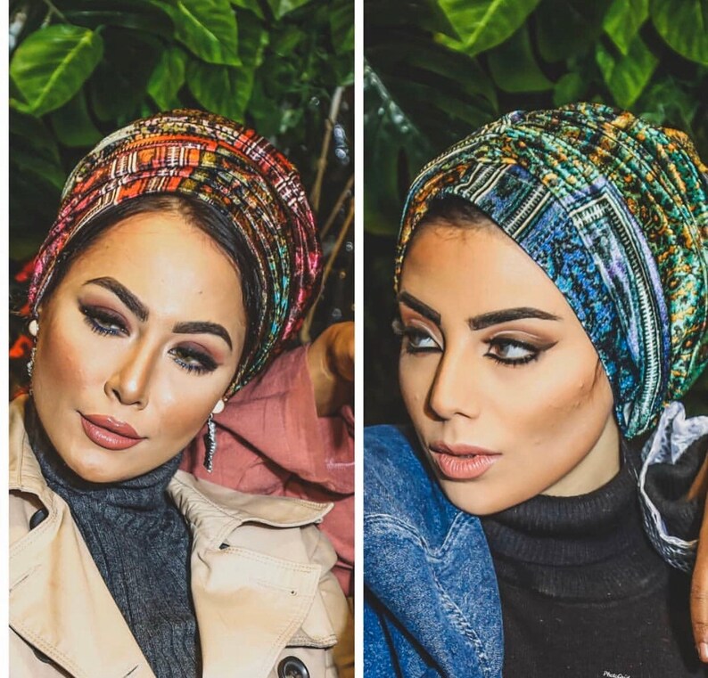 Two pieces Italian velvet women turban headband Etsy