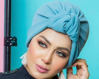 Crown Design Turkish Crepe Women Turban Headband