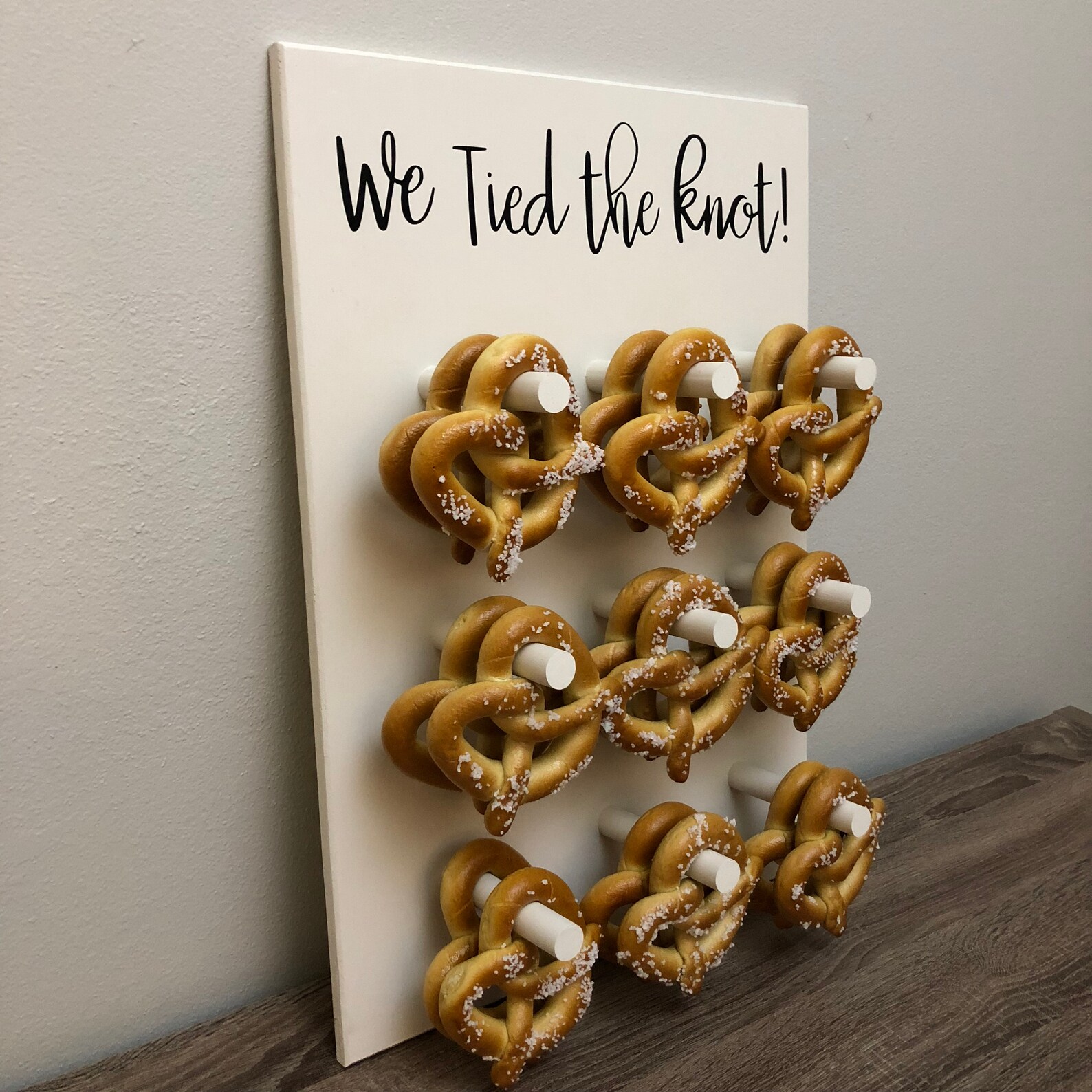 Small We TIED THE KNOT Pretzel Wall Pretzel Board Multiple Etsy