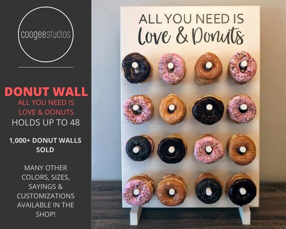 All You Need Is Love Donuts Donut Wall Up To 48 Donuts Etsy