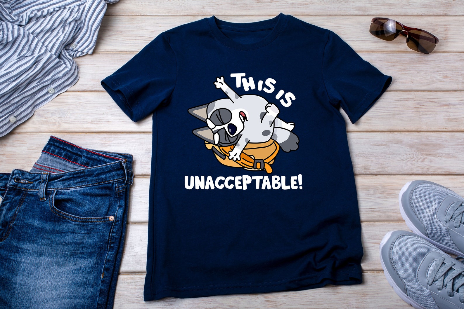 Funny Bluey Muffin This is Unacceptable Shirt Bluey's Etsy