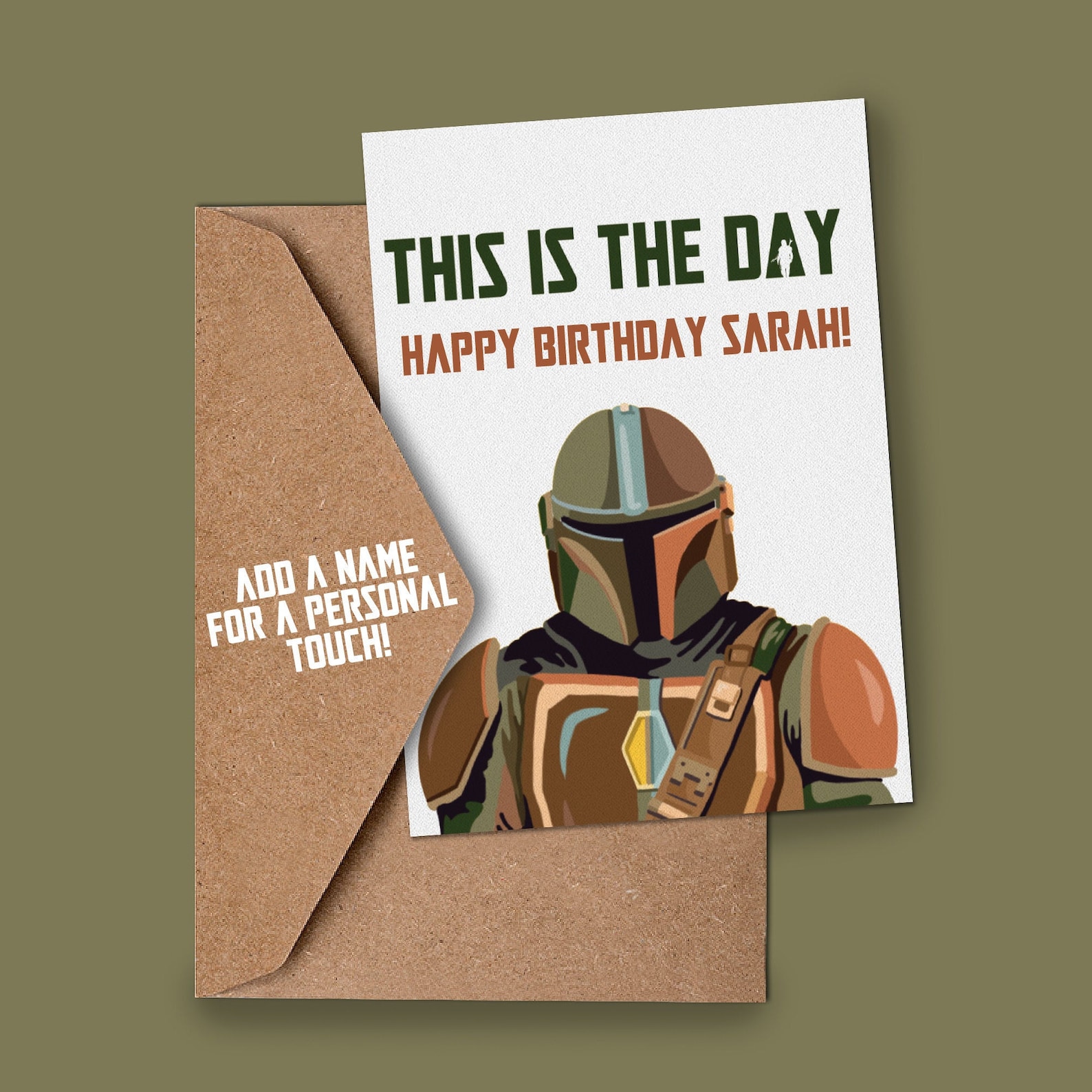 Mandalorian Customizable Birthday Card | Etsy