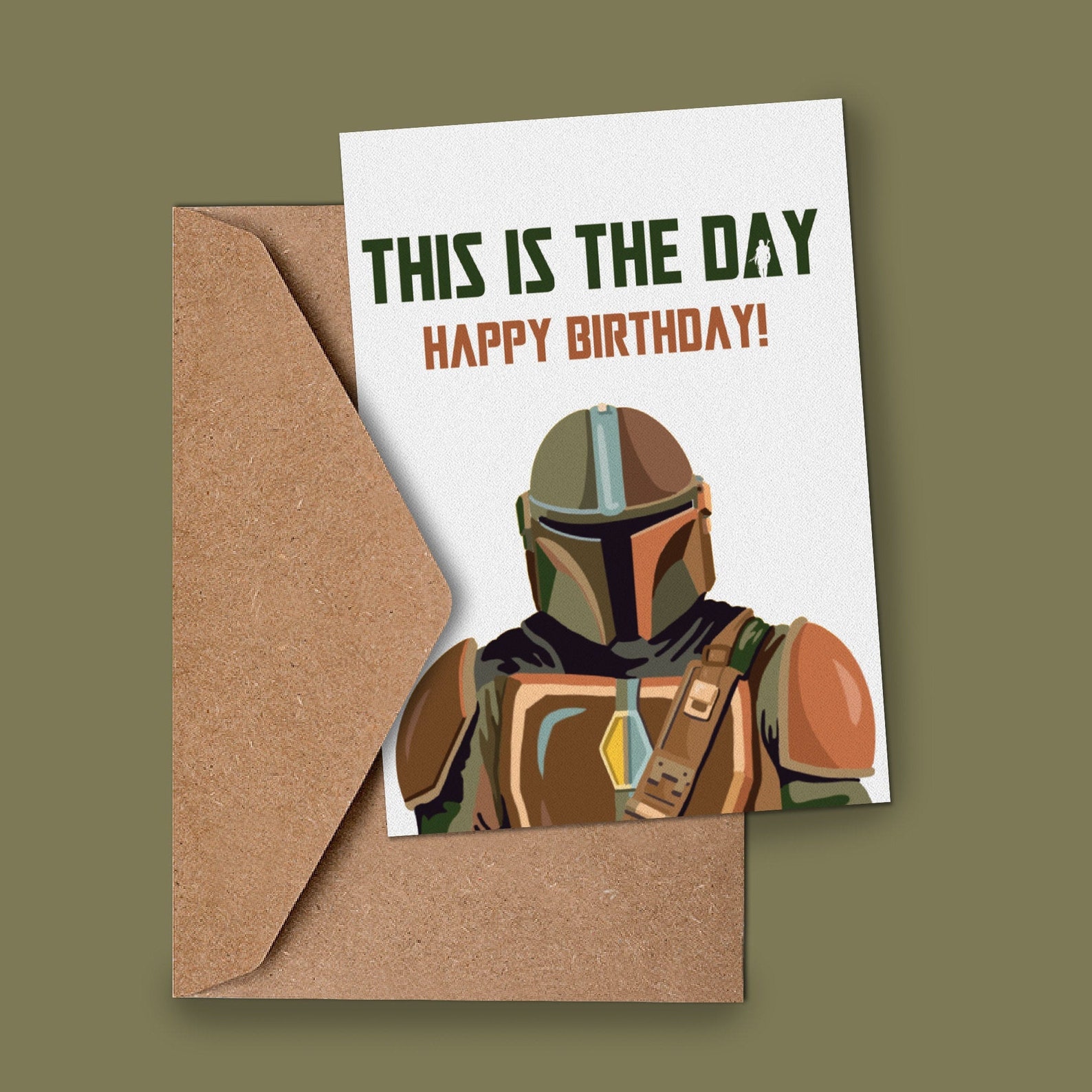 Mandalorian Customizable Birthday Card | Etsy