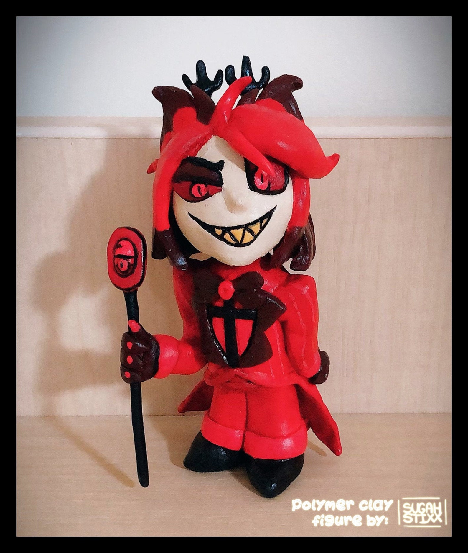 Alastor Chibi Polymer Clay Figure Hazbin Hotel Etsy Singapore