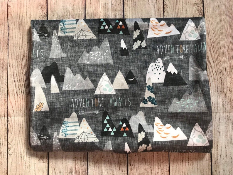 mountains Adventure awaits minky baby blanket
