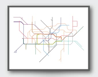 London Underground Map - Minimalistic - Digital Print