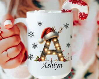 Christmas Mug with Names, Custom Mug, Personalized Hot Chocolate Mug, Monogrammed Family Christmas Mug, Custom Mug Gift, Christmas Mug